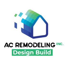 The AC Remodeling logo, accompanied by their tagline, "Design Build,".